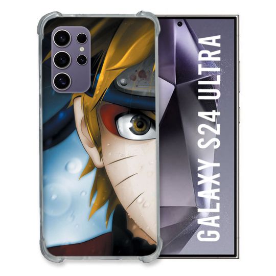 Coque Renforcée En Verre Trempé Compatible Magsafe Pour Samsung Galaxy S24 Ultra Manga Naruto Blanc