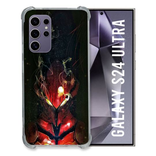 Coque Renforcée En Verre Trempé Compatible Magsafe Pour Samsung Galaxy S24 Ultra Manga Solo Leveling Igris