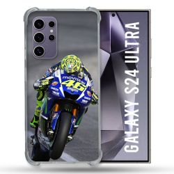 Coque Renforcée En Verre Trempé Compatible Magsafe Pour Samsung Galaxy S24 Ultra Moto Course GP Wheeling 46