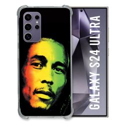Coque Renforcée En Verre Trempé Compatible Magsafe Pour Samsung Galaxy S24 Ultra Musique Bob Marley 2