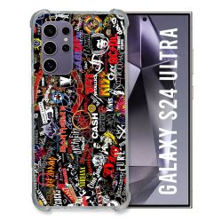 Coque Renforcée En Verre Trempé Compatible Magsafe Pour Samsung Galaxy S24 Ultra Musique Rock Groupe