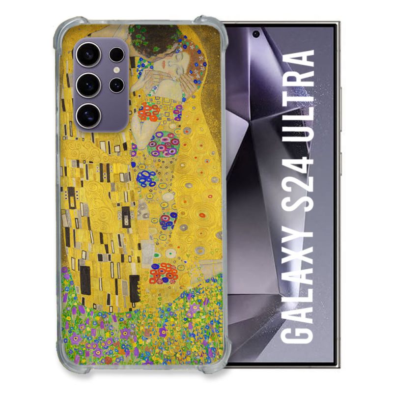 Coque Renforcée En Verre Trempé Compatible Magsafe Pour Samsung Galaxy S24 Ultra Peinture Le Baiser