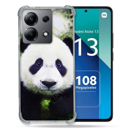 Coque Renforcée Shatterproof Pour Xiaomi Redmi Note 13 4G Animal Panda Cœur