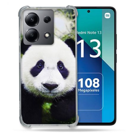 Coque Renforcée Shatterproof Pour Xiaomi Redmi Note 13 4G Animal Panda Cœur