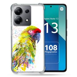 Coque Renforcée Shatterproof Pour Xiaomi Redmi Note 13 4G Animal Perroquet Jaune