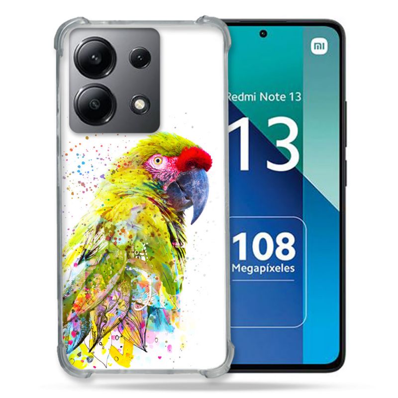 Coque Renforcée Shatterproof Pour Xiaomi Redmi Note 13 4G Animal Perroquet Jaune