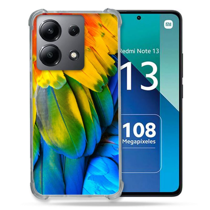 Coque Renforcée Shatterproof Pour Xiaomi Redmi Note 13 4G Animal Perroquet Plume