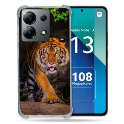 Coque Renforcée Shatterproof Pour Xiaomi Redmi Note 13 4G Animal Tigre Jungle