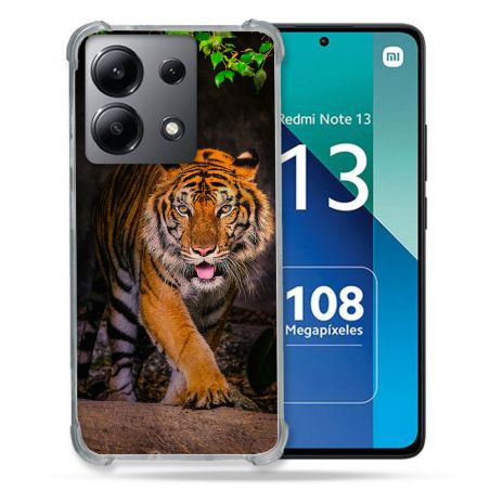 Coque Renforcée Shatterproof Pour Xiaomi Redmi Note 13 4G Animal Tigre Jungle