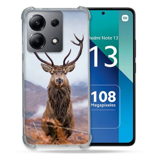 Coque Renforcée Shatterproof Pour Xiaomi Redmi Note 13 4G Chasse Chevreuil Montagne