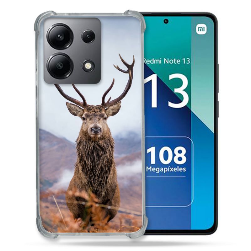 Coque Renforcée Shatterproof Pour Xiaomi Redmi Note 13 4G Chasse Chevreuil Montagne