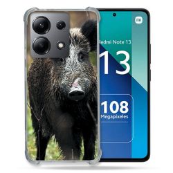 Coque Renforcée Shatterproof Pour Xiaomi Redmi Note 13 4G Chasse Sanglier bois