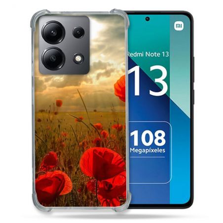 Coque Renforcée Shatterproof Pour Xiaomi Redmi Note 13 4G Fleur Coquelicot