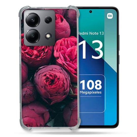Coque Renforcée Shatterproof Pour Xiaomi Redmi Note 13 4G Fleur Pivoine