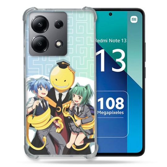 Coque Renforcée Shatterproof Pour Xiaomi Redmi Note 13 4G Manga Assassination Classroom Kuro Trio