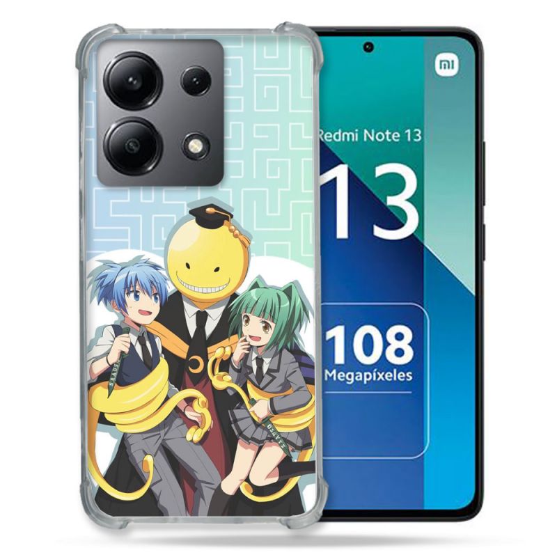 Coque Renforcée Shatterproof Pour Xiaomi Redmi Note 13 4G Manga Assassination Classroom Kuro Trio