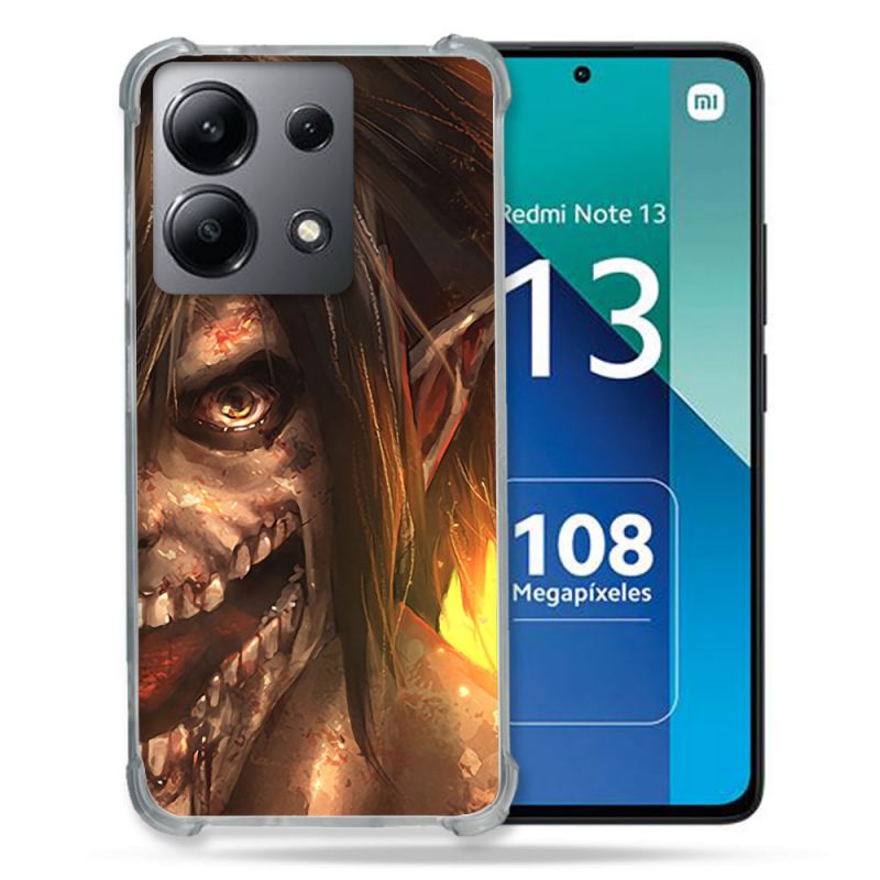 Coque Renforcée Shatterproof Pour Xiaomi Redmi Note 13 4G Manga Attaque Titans Eren Titan