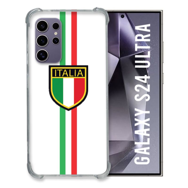 Coque Renforcée En Verre Trempé Compatible Magsafe Pour Samsung Galaxy S24 Ultra Voyage Italie 3 Blanc