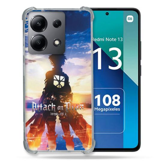 Coque Renforcée Shatterproof Pour Xiaomi Redmi Note 13 4G Manga Attaque Titans Soleil