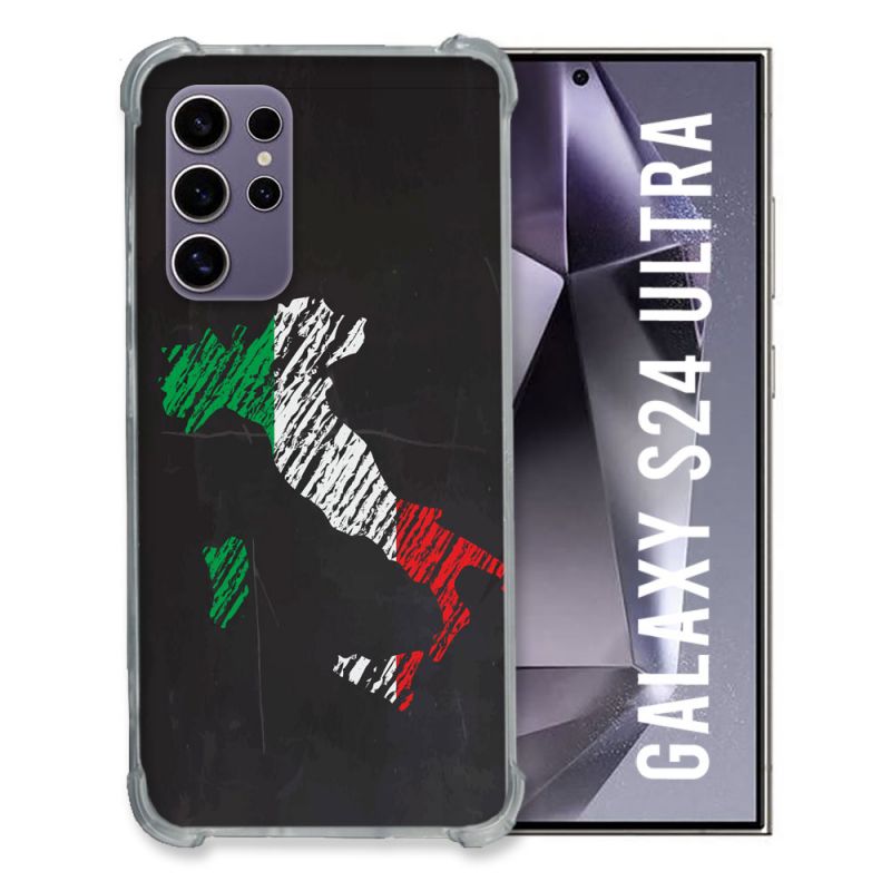 Coque Renforcée En Verre Trempé Compatible Magsafe Pour Samsung Galaxy S24 Ultra Voyage Italie Botte