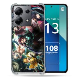 Coque Renforcée Shatterproof Pour Xiaomi Redmi Note 13 4G Manga Demon Slayer Groupe