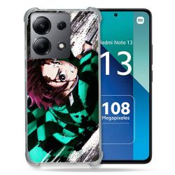 Coque Renforcée Shatterproof Pour Xiaomi Redmi Note 13 4G Manga Demon Slayer Tanjiro
