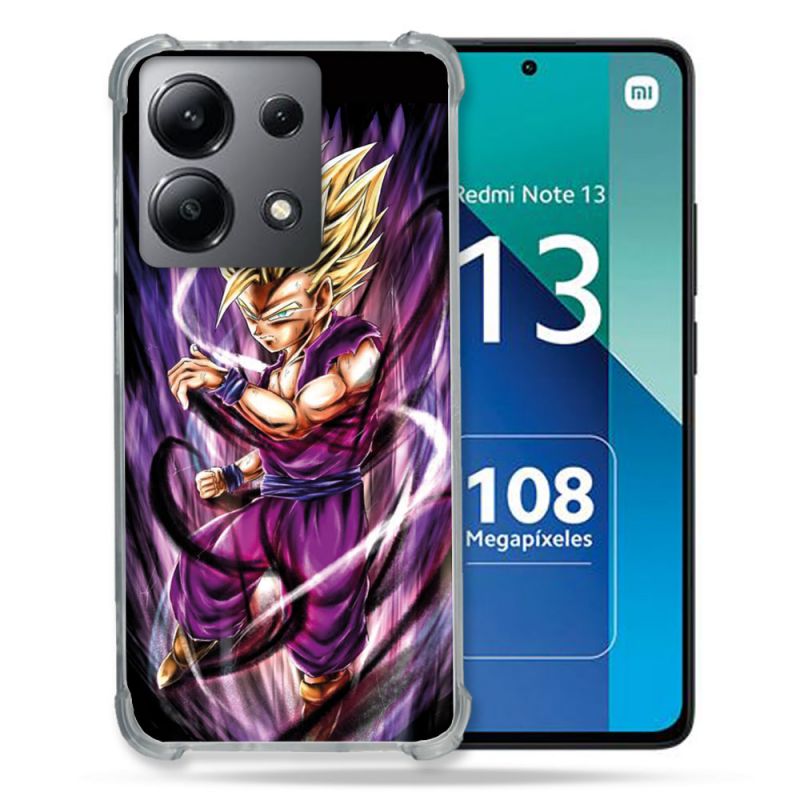Coque Renforcée Shatterproof Pour Xiaomi Redmi Note 13 4G Manga Dragon Ball Sangohan Violet