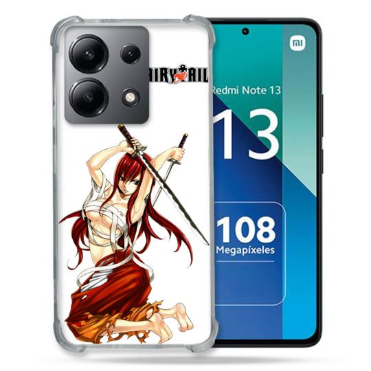 Coque Renforcée Shatterproof Pour Xiaomi Redmi Note 13 4G Manga Fairy Tail Erza