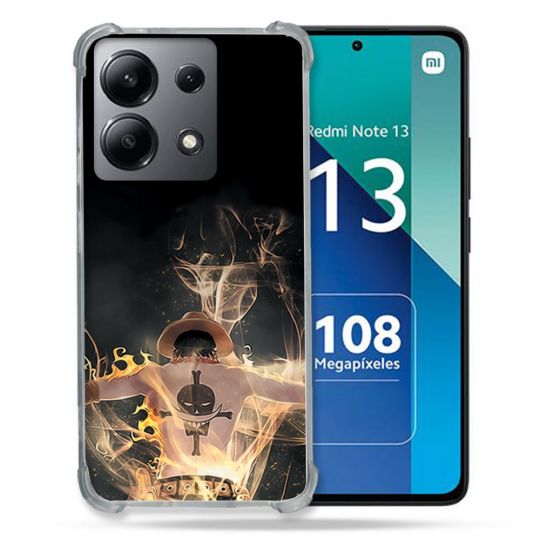 Coque Renforcée Shatterproof Pour Xiaomi Redmi Note 13 4G Manga One Piece Ace Noir