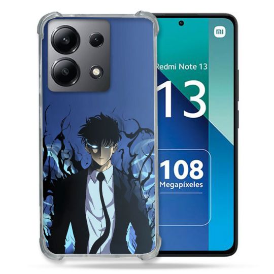 Coque Renforcée Shatterproof Pour Xiaomi Redmi Note 13 4G Manga Solo Leveling Sung Bleu