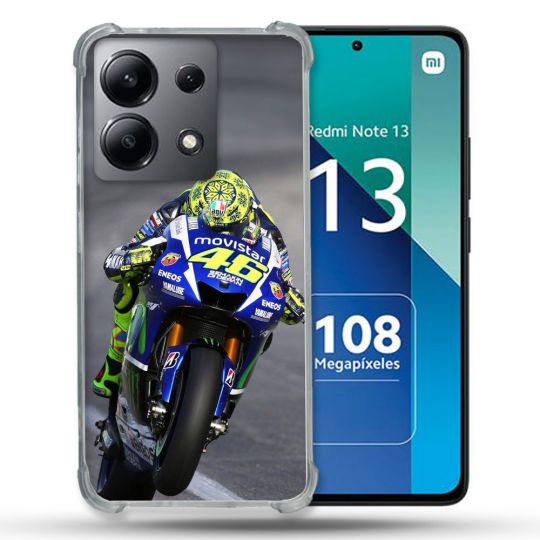 Coque Renforcée Shatterproof Pour Xiaomi Redmi Note 13 4G Moto Course GP Wheeling 46