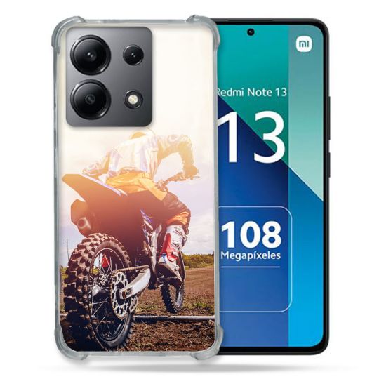 Coque Renforcée Shatterproof Pour Xiaomi Redmi Note 13 4G Moto Cross Soleil