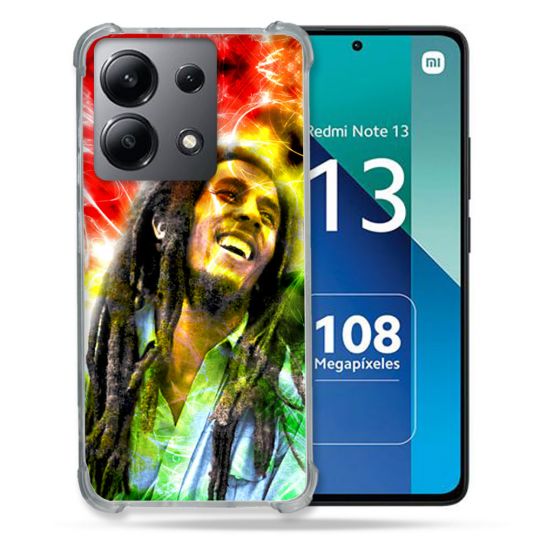 Coque Renforcée Shatterproof Pour Xiaomi Redmi Note 13 4G Musique Bob Marley Color