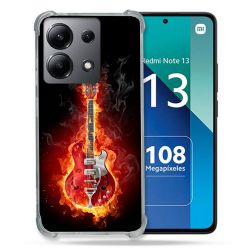 Coque Renforcée Shatterproof Pour Xiaomi Redmi Note 13 4G Musique Guitare Electrique