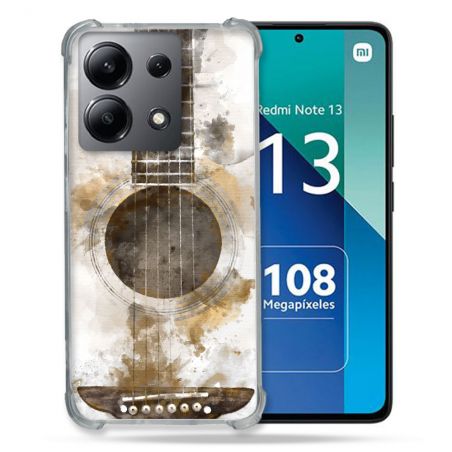 Coque Renforcée Shatterproof Pour Xiaomi Redmi Note 13 4G Musique Guitare Tag