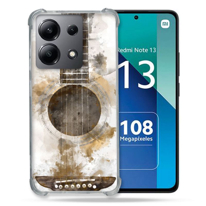 Coque Renforcée Shatterproof Pour Xiaomi Redmi Note 13 4G Musique Guitare Tag
