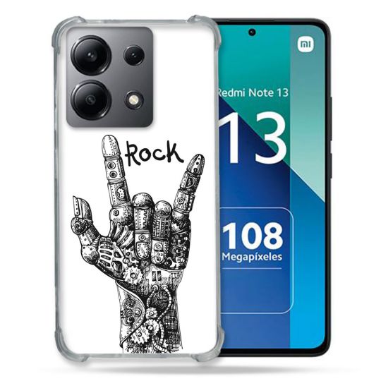 Coque Renforcée Shatterproof Pour Xiaomi Redmi Note 13 4G Musique Rock Main