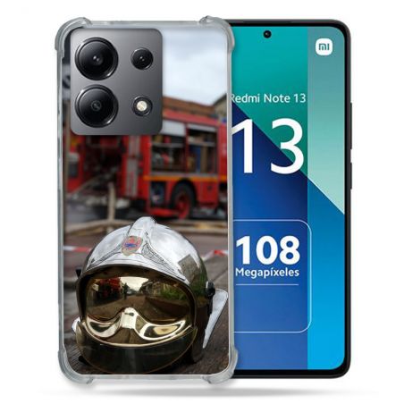 Coque Renforcée Shatterproof Pour Xiaomi Redmi Note 13 4G Pompier Casque Camion