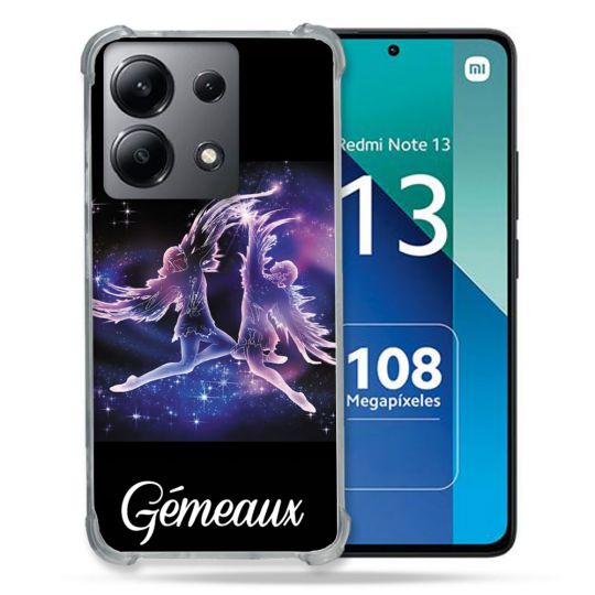 Coque Renforcée Shatterproof Pour Xiaomi Redmi Note 13 4G Signe Zodiaque 2 Gémeaux