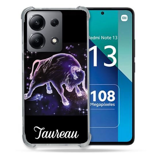 Coque Renforcée Shatterproof Pour Xiaomi Redmi Note 13 4G Signe Zodiaque 2 Taureau