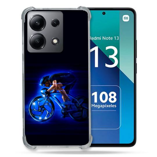 Coque Renforcée Shatterproof Pour Xiaomi Redmi Note 13 4G Sport Cyclisme Bleu
