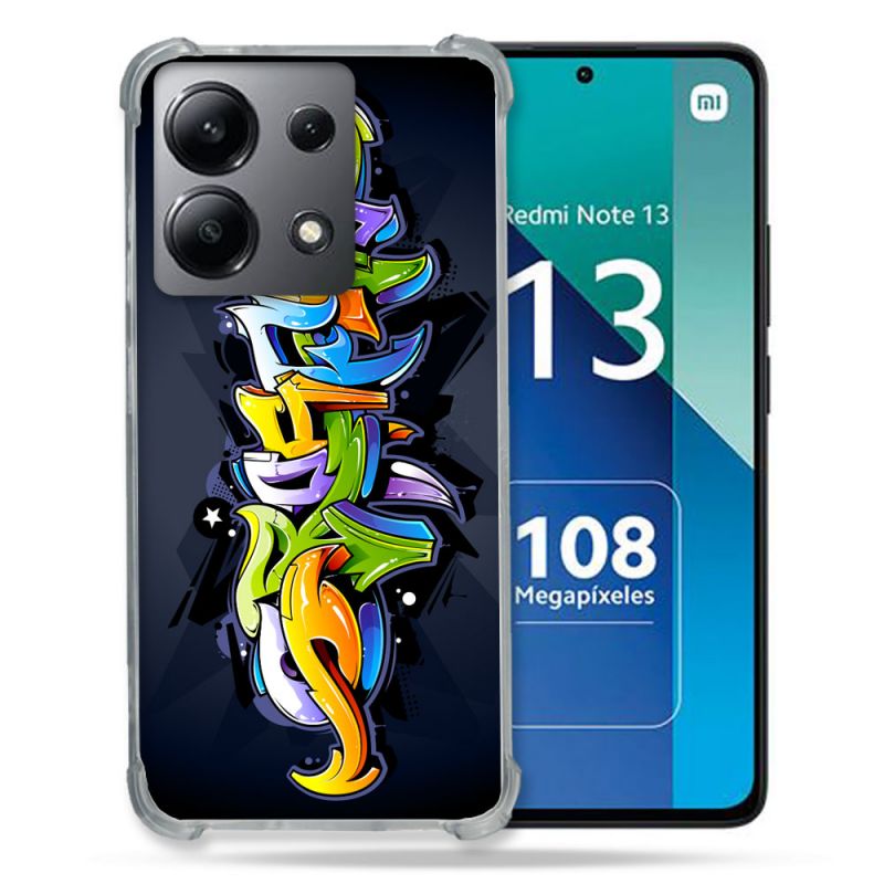Coque Renforcée Shatterproof Pour Xiaomi Redmi Note 13 4G Street Art Graffiti