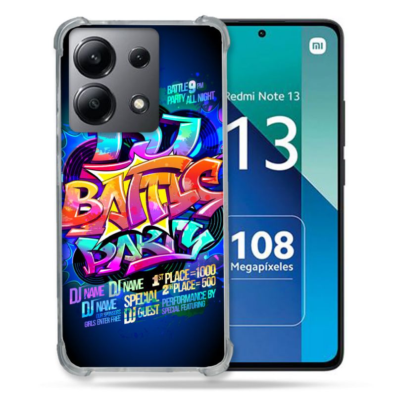 Coque Renforcée Shatterproof Pour Xiaomi Redmi Note 13 4G Street Art Rap
