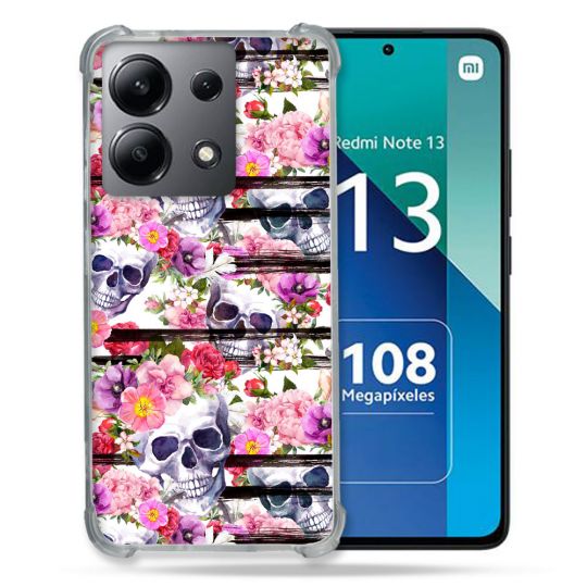 Coque Renforcée Shatterproof Pour Xiaomi Redmi Note 13 4G Tete de Mort Pattern