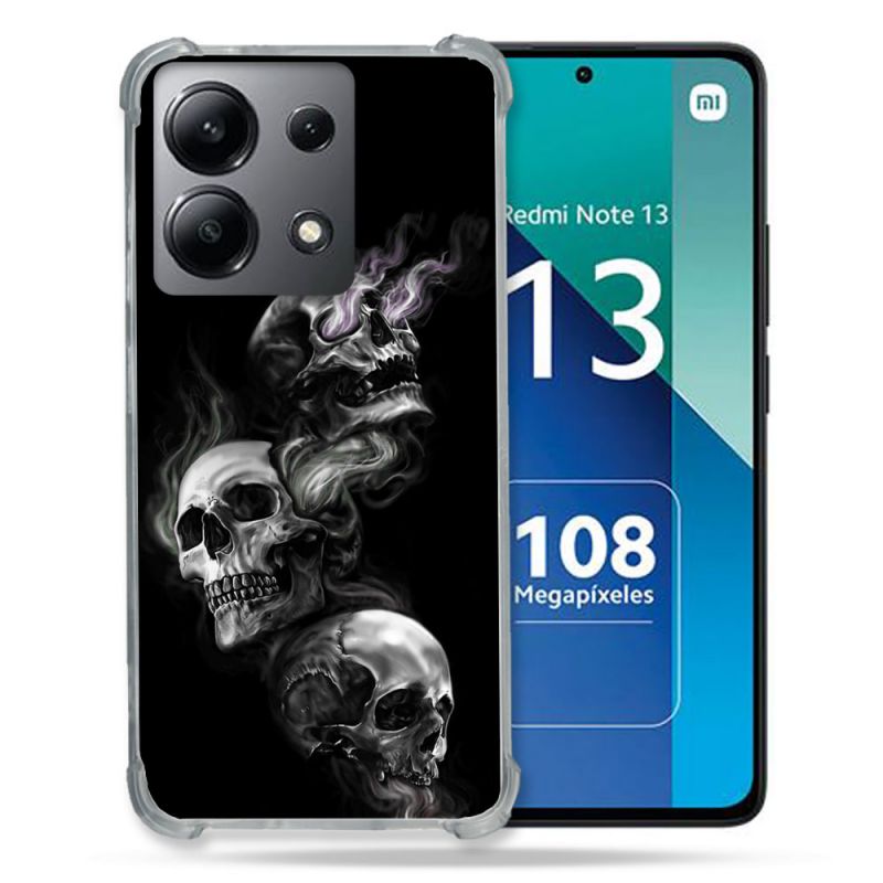 Coque Renforcée Shatterproof Pour Xiaomi Redmi Note 13 4G Tete de Mort Triple