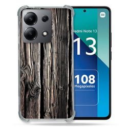 Coque Renforcée Shatterproof Pour Xiaomi Redmi Note 13 4G Texture Bois