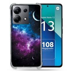 Coque Renforcée Shatterproof Pour Xiaomi Redmi Note 13 4G Univers Bleu Violet