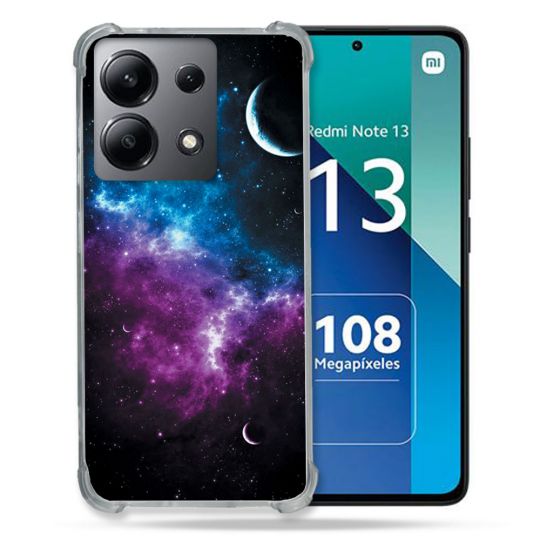 Coque Renforcée Shatterproof Pour Xiaomi Redmi Note 13 4G Univers Bleu Violet