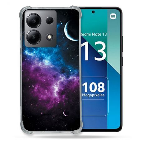 Coque Renforcée Shatterproof Pour Xiaomi Redmi Note 13 4G Univers Bleu Violet