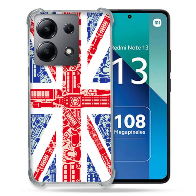 Coque Renforcée Shatterproof Pour Xiaomi Redmi Note 13 4G Voyage Angleterre Blanc
